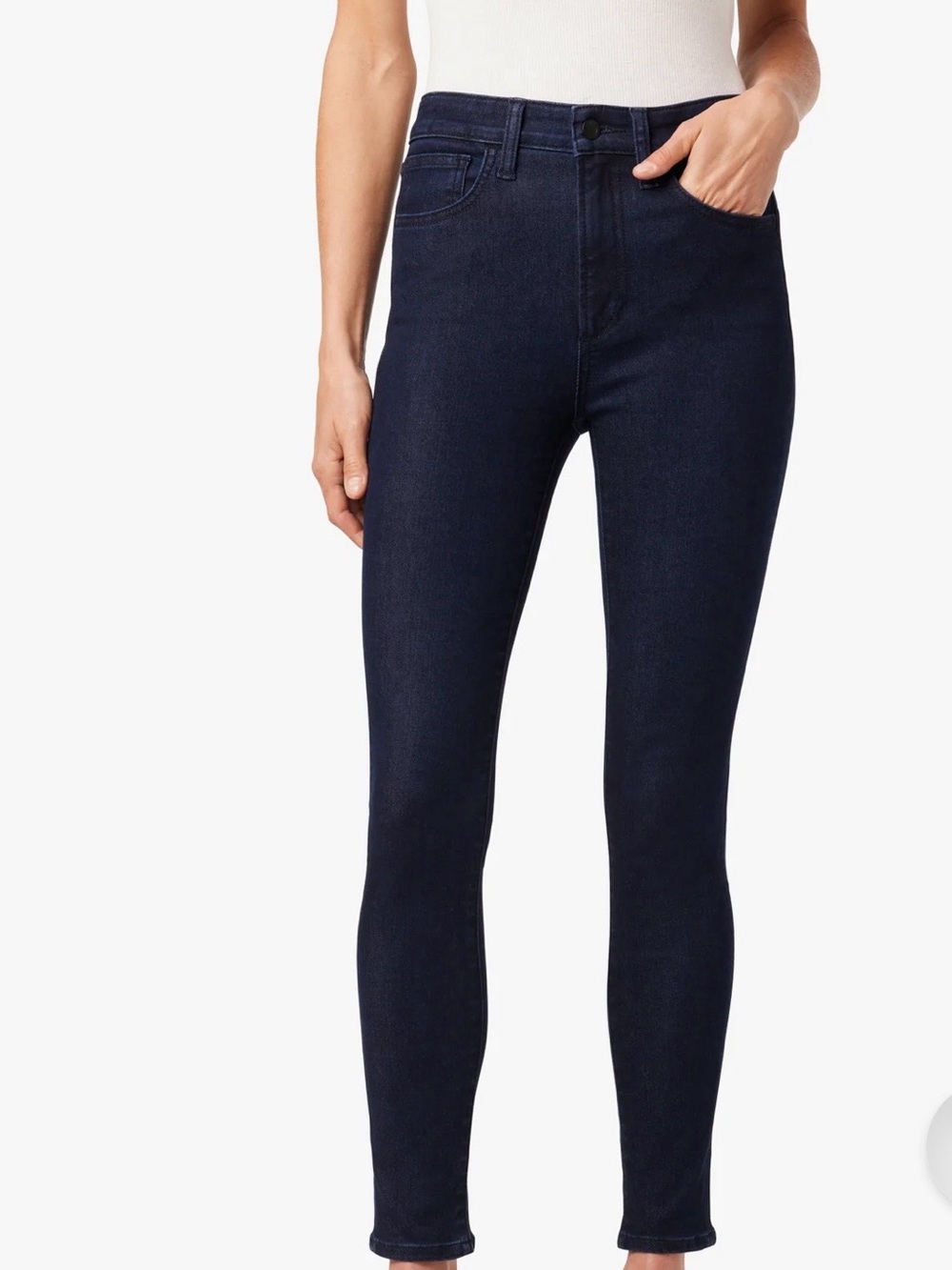 Joe's Jeans Dark Indigo High-Rise Skinny Jeans